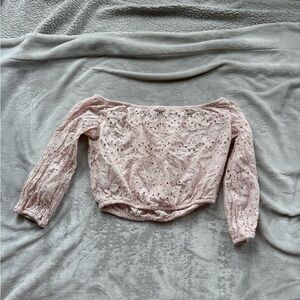 American EagleElegant Pink Off-Shoulder Women's Top